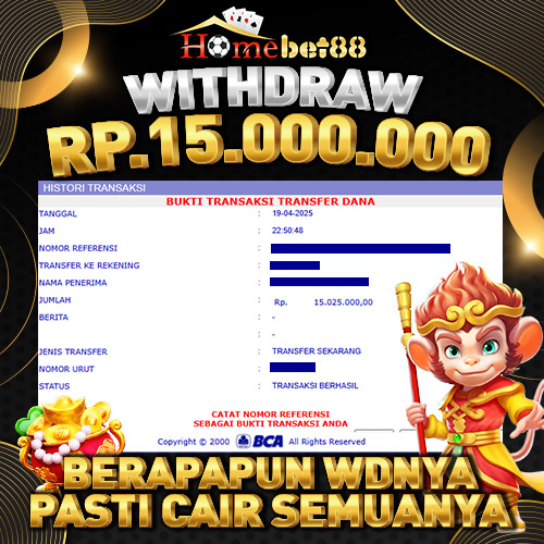 Bukti WD HOMEBET88 #3